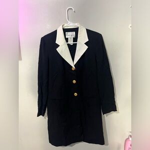 Vintage Dani Max Lois Snyder Size 10 Women's Black Jacket Coat‎ Shoulder Pads